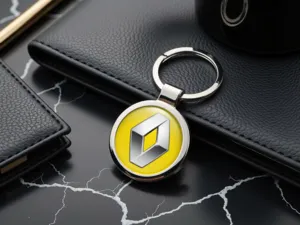Renault Schlüsselanhänger Damen Minimal Edelstahl Look